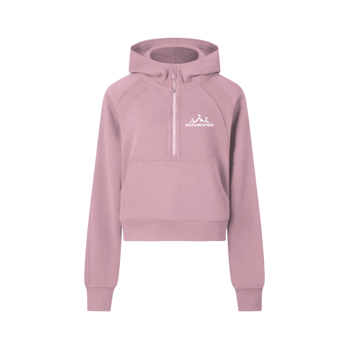 Original Saturated Cropped Half-Zip Hoodie