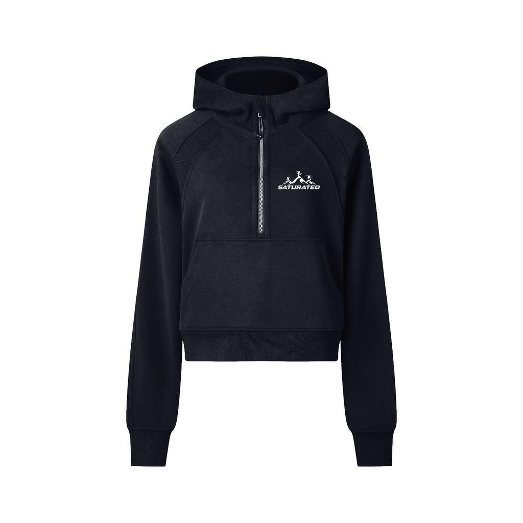 Original Saturated Cropped Half-Zip Hoodie