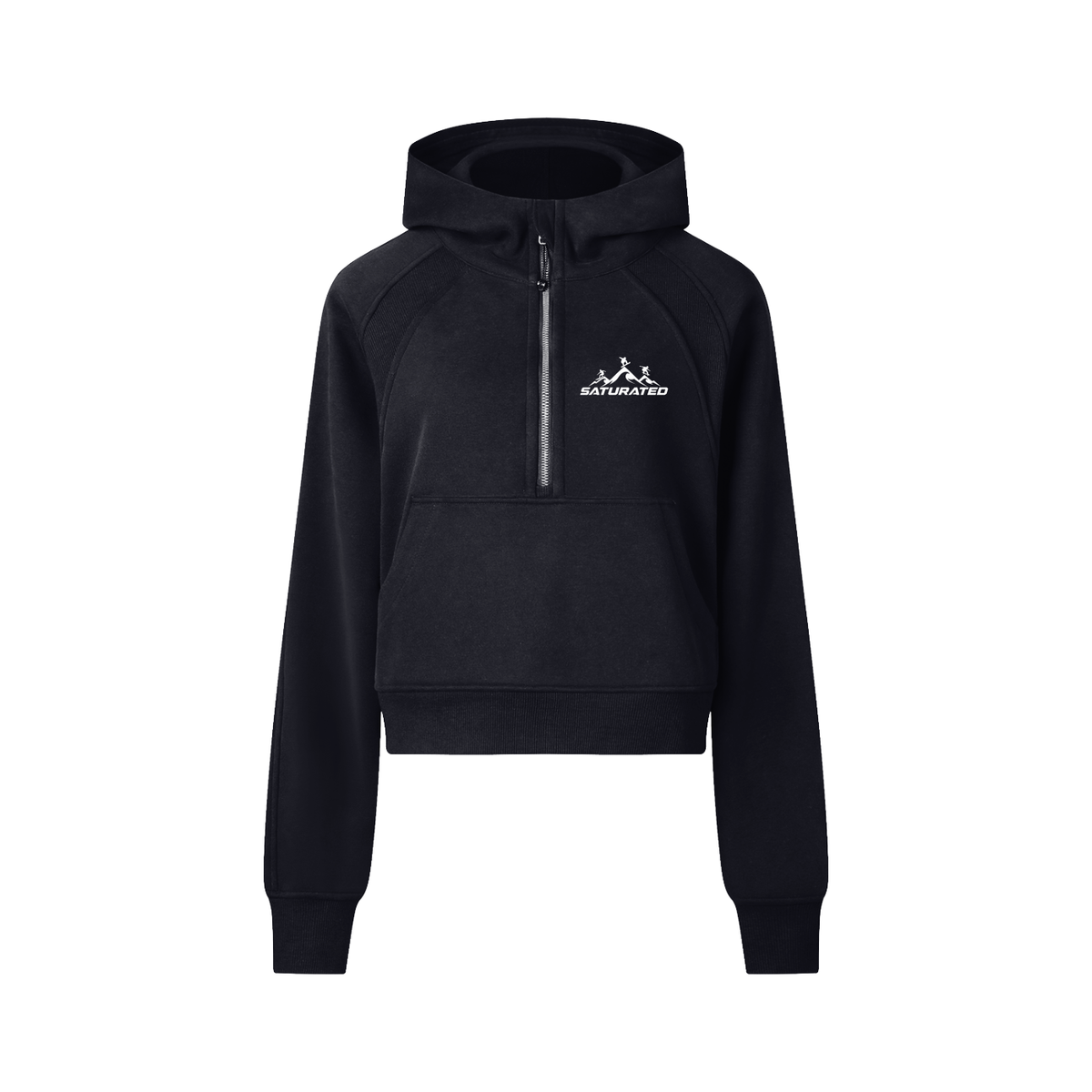Original Saturated Cropped Half-Zip Hoodie