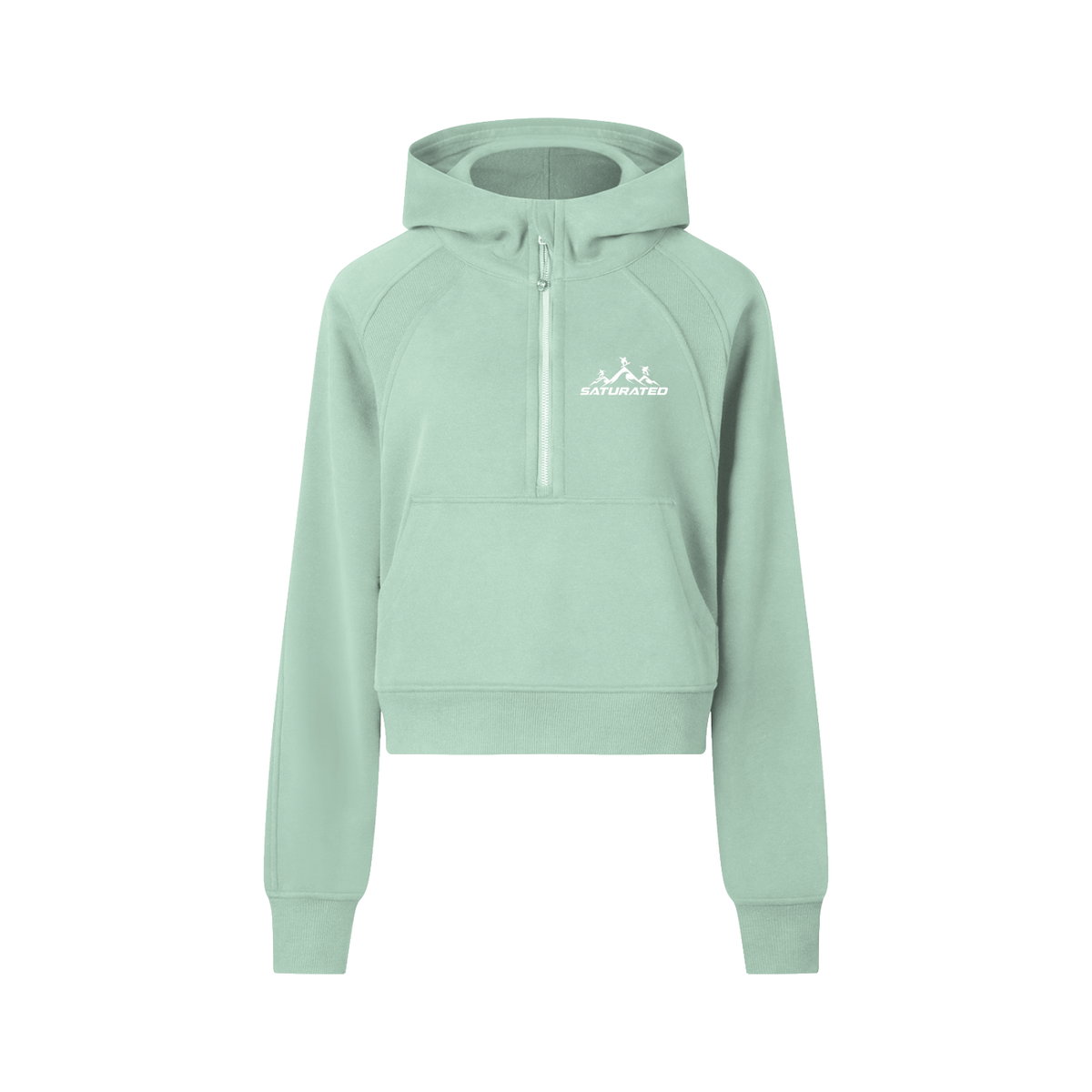 Original Saturated Cropped Half-Zip Hoodie